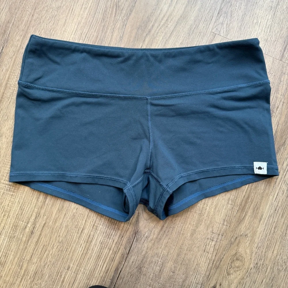 WodBottom Dark Blue Workout Shorts - Size Medium - Picture 1 of 5